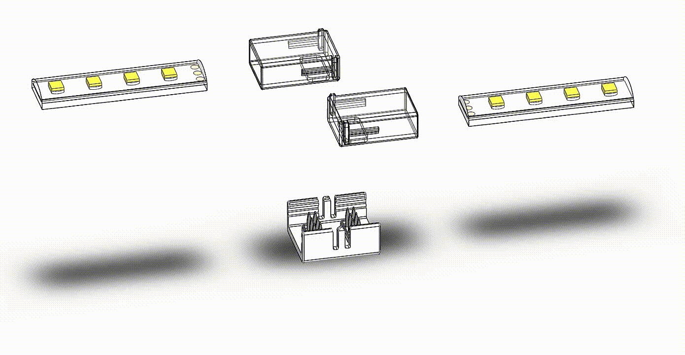 Torribala 25 Pezzi di Ricambio per Kit Connettori Striscia LED COB A 2 Pin da 5 mm per Giunti Striscia-Filo e Striscia-Striscia su Strisce Luminose LED 5 V-24 V CC